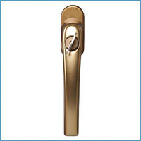 Ручка для окон из дерева с ключом Roto Line (Штифт=30 мм, 90°, бронза)