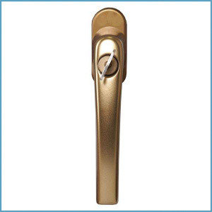 Ручка для окон из дерева с ключом Roto Line (Штифт=30 мм, 90°, бронза), фото 2