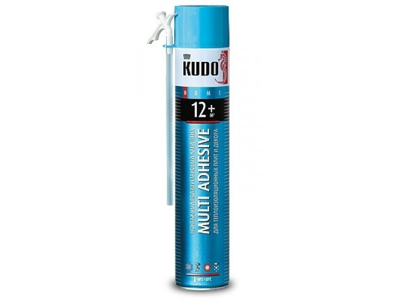 KUDO HOME 12+ Клей-пена полиуретановый монтажный бытовой 1000 мл - фото 1 - id-p191923729