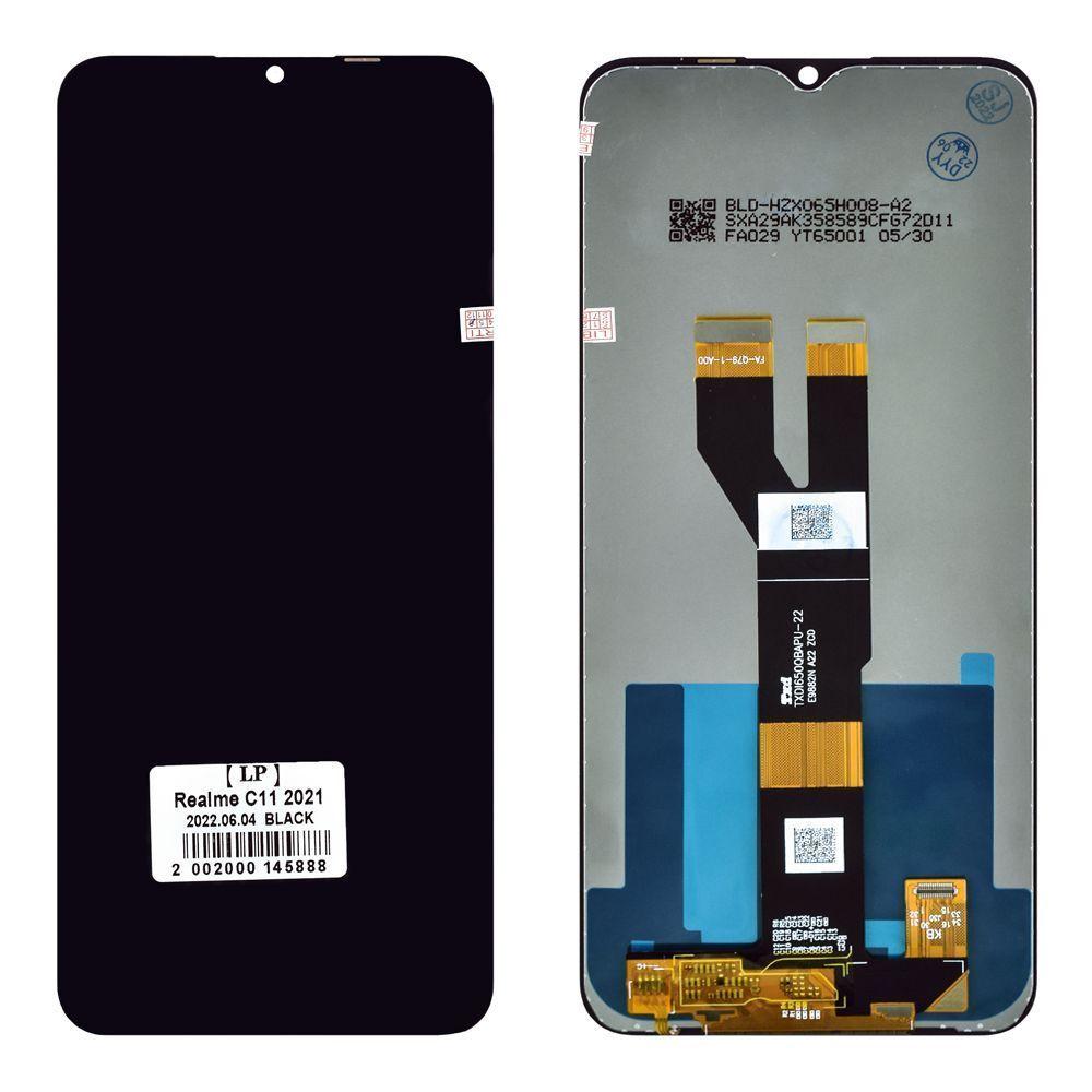 LCD дисплей для Realme C21, C11 2021, Narzo 50i в сборе с тачскрином (черный)