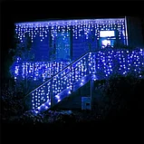 Уличная светодиодная гирлянда Бахрома 6 метров синяя, фото 3