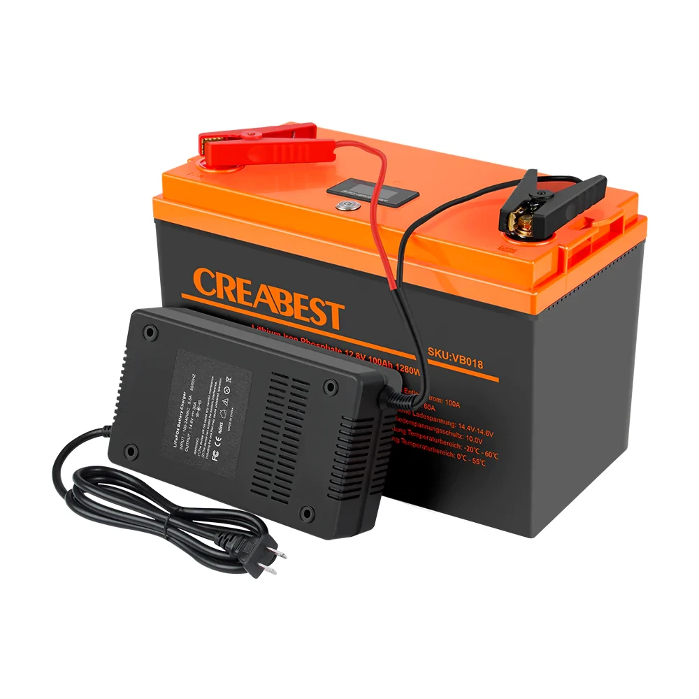 Аккумулятор Creabest LiFePO4 12,8V 100Ah с зарядным устройством на 30 Ah (Германия)