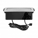 Блок розеточный встраиваемый Orno выдвижной 2xUSB Type A 5V + HDMI + 2x2P+E со шт., кабель 2m, нерж. сталь, фото 5