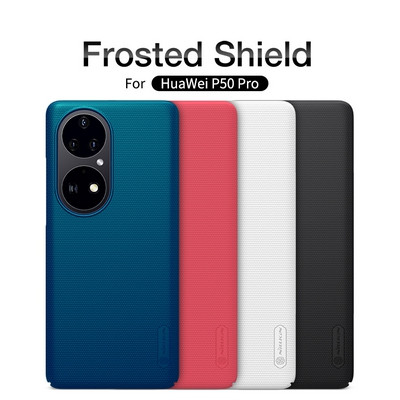 Пластиковый чехол с подставкой Nillkin Super Frosted Shield Черный для Huawei P50 Pro - фото 6 - id-p191947644