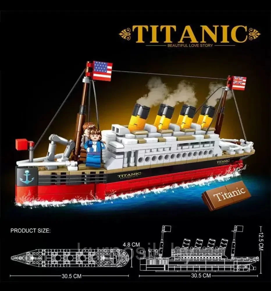 Конструктор 87002 Титаник, 606 деталей - фото 1 - id-p191952042