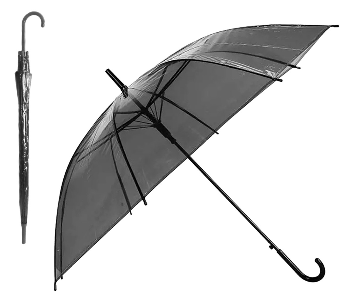 Зонт прозрачный SiPL черный - фото 1 - id-p191964892