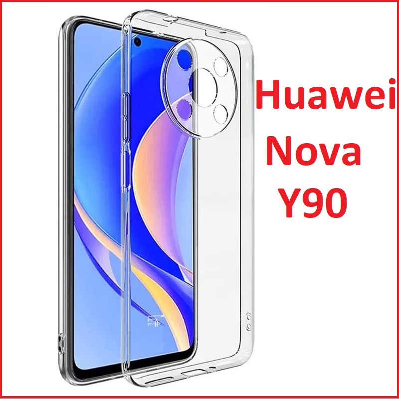 Чехол-накладка для Huawei Nova Y90 (силикон) прозрачный с защитой камеры - фото 1 - id-p189646149