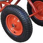 Тачка строительная DARC MASTER 2x140  (0,9 мм, до 140 л, до 370 кг, 2x4.00-8, пневмо, ось 20*85), фото 3