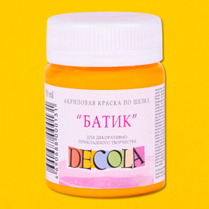 Decola акриловая краска по шёлку "Батик" 50 мл, желтая темная