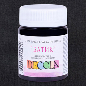 Decola акриловая краска по шёлку "Батик" 50 мл, черная - фото 1 - id-p191925852