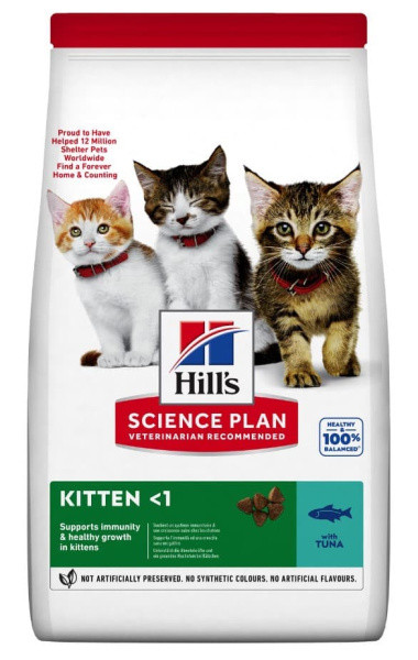 Сухой корм для котят Hill's Science Plan Kitten (тунец) 300 гр - фото 1 - id-p191732673