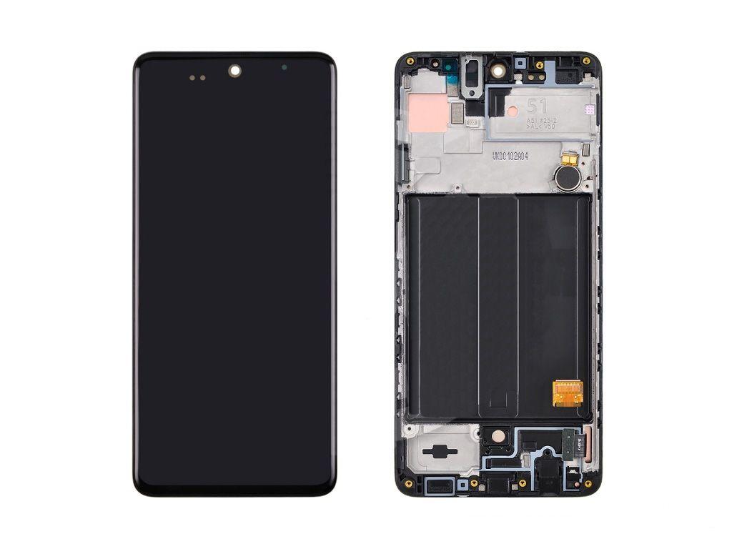 Дисплей для Samsung A515F (A51) модуль Черный - OR (Сервисный оригинал)
