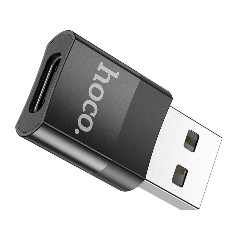 Переходник USB 2.0 Hoco UA17 USB - Type-C (папа-мама) - фото 2 - id-p180054551