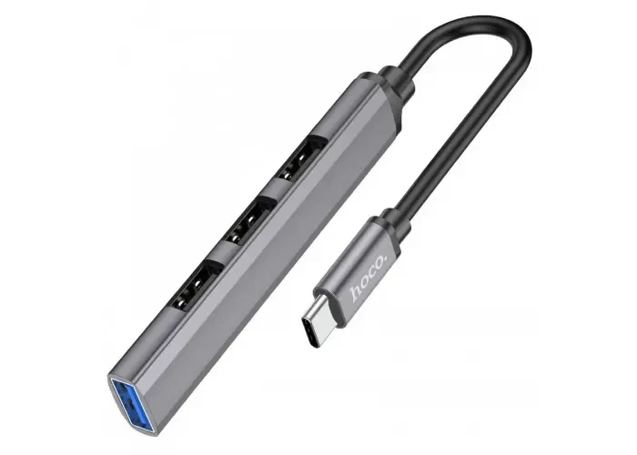 USB Hub (usb-концентратор) Hoco HB26 Type-C ( 4 in 1 - USB3.0+USB2.0*3 ) - фото 2 - id-p191974804