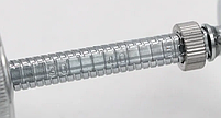 Многоразовый металлический шприц с упором для пальцев. 50мл., фото 9
