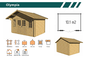 Садовый домик Olympia 44 4x3 v.1