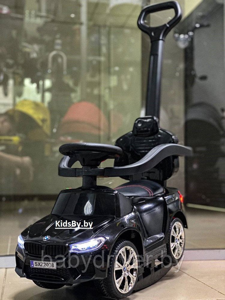 Детская машинка-каталка RiverToys BMW M5 A999MP-H (черный) Лицензия с качалкой