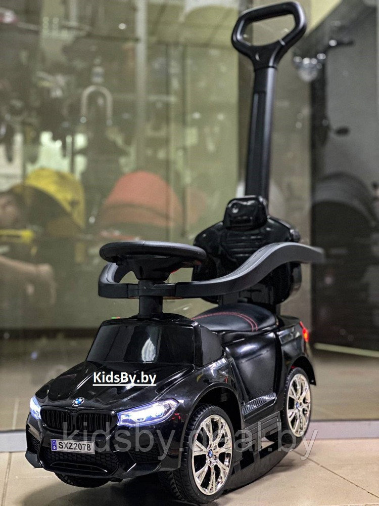 Детская машинка-каталка RiverToys BMW M5 A999MP-H (черный) Лицензия с качалкой - фото 1 - id-p176694787