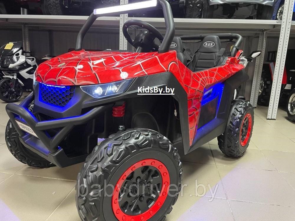 Детский электромобиль RiverToys T777TT 4WD (красный паук) Buggy Полноприводный, двухместный