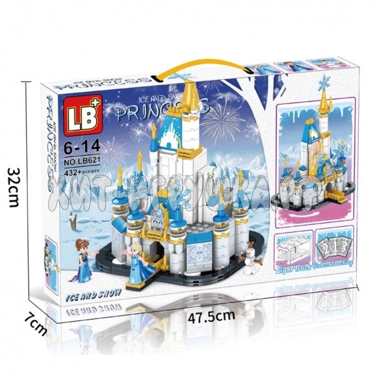 Детский Конструктор Frozen Холодное сердце с Led подсветкой 432 детали. LB621 - фото 4 - id-p191978434