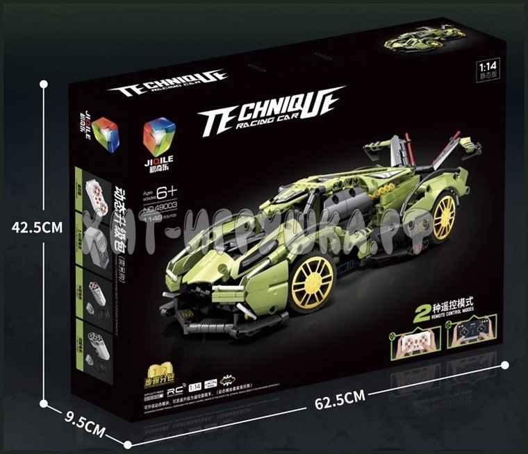 Детский конструктор Ламборджини 49003 Technic Lamborghini V12 Vision GT Автомобиль 1148 детали - фото 2 - id-p191979231