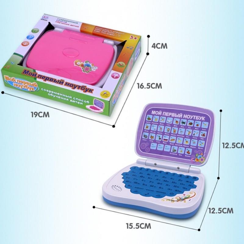 Детский обучающий компьютер "мой первый ноутбук" AH-802E синий и розовый - фото 2 - id-p191980010