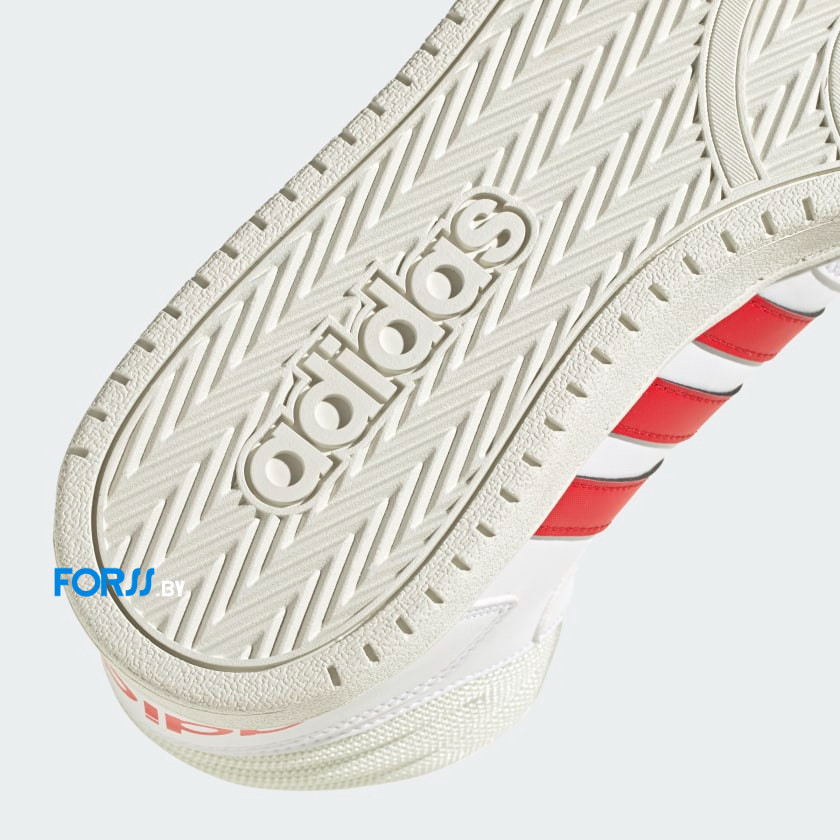 Кроссовки Adidas HOOPS 2.0 MID (Cloud White / Vivid Red) - фото 6 - id-p191980144