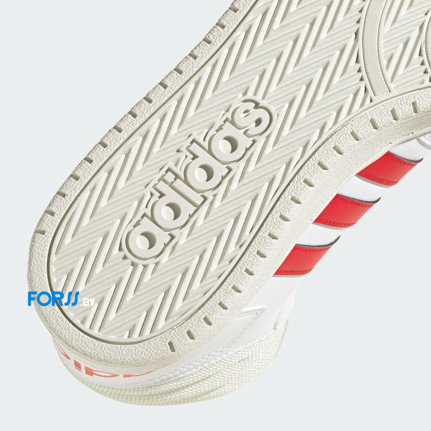 Кроссовки Adidas HOOPS 2.0 MID (Cloud White / Vivid Red) - фото 6 - id-p191980145