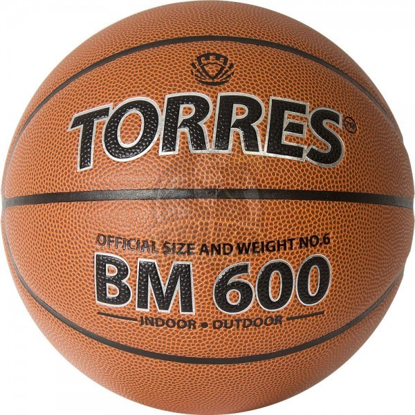 Мяч баскетбольный тренировочный Torres BM600 Indoor/Outdoor №6 (арт. B32026)