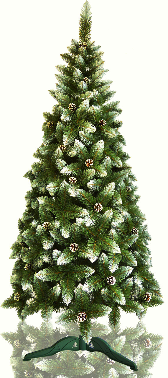Ель Christmas Tree Таежная с белыми концами и с шишками 1.8 м (DTBS-18)