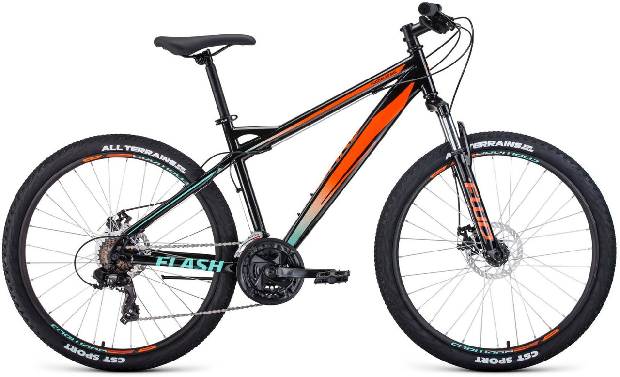 Горный велосипед хардтейл Forward FLASH 26 2.0 disc (17 quot; рост) черный/оранжевый 2021 год (RBKW1M16G015) - фото 1 - id-p175842194