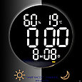 Часы электронные Настенные  250*27х250 мм Календарь Влажность Температура Яркость, фото 3