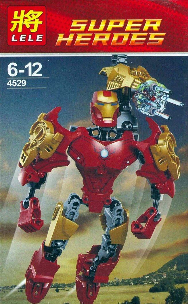 Конструктор 4529 LELE Super Heroes Avengers Iron Man Железный человек аналог Лего (LEGO) - фото 1 - id-p24864702
