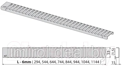 Решетка для трапа Alcadrain Line-550L - фото 2 - id-p192006541