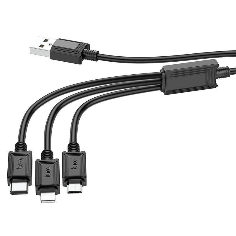 USB дата-кабель 3-in-1 Hoco X74 Lightning / Micro-Usb / Type-C - фото 2 - id-p192082706