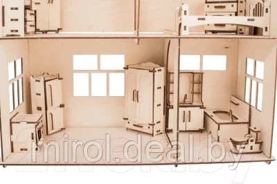 Комплект аксессуаров для кукольного домика ХэппиДом Большой набор кукольной мебели 6в1 / HK-M011 - фото 5 - id-p192078978