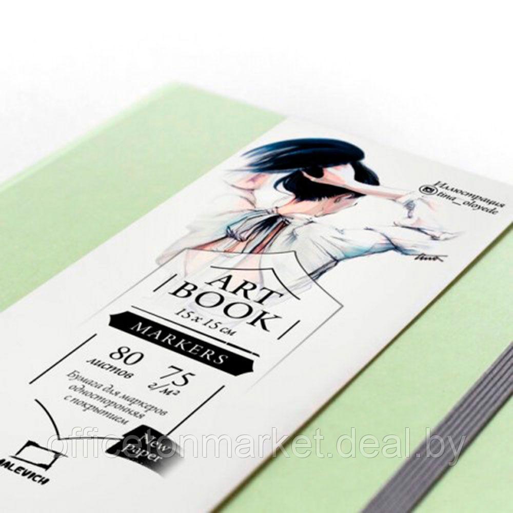 Скетчбук для маркеров "Fashion", 20x20 см, 75 г/м2, 80 листов, мятный - фото 8 - id-p178130316