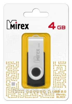 USB-накопитель 4Gb 13600-FMURUS04 2.0 черный Mirex - фото 1 - id-p192090679