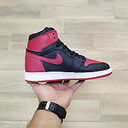 Кроссовки Air Jordan 1 Retro High OG “Bred” с мехом, фото 2