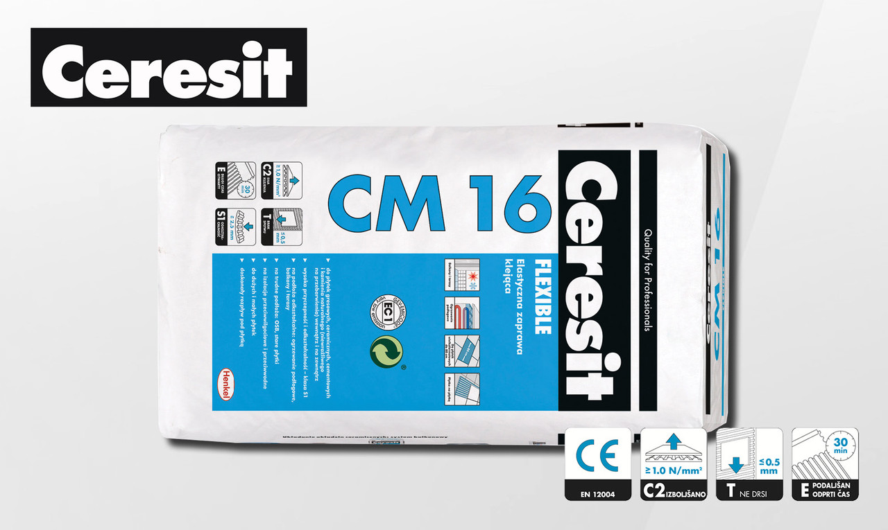 Ceresit CM 16 эластичный клей для плитки Церезит СМ 16 FLEX 25 кг
