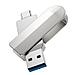 USB-накопитель USB 3.0 + Type-C 32GB UD10 серебристый Hoco, фото 4