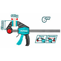 Струбцина пистолетная 63x150 мм TOTAL THT1340601