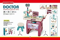 Детский игровой набор "Доктор" 660-86 (23 предмета) подсветка, звук, стульчик, в коробке