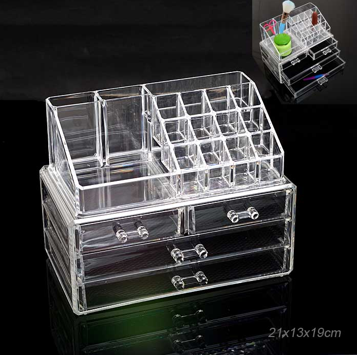 УЦЕНКА Органайзер акриловый для косметики Cosmetic Storage Box 6 полок - фото 7 - id-p192120061