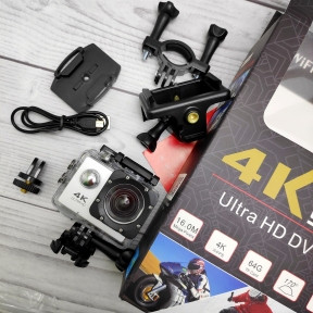 Экшн камера 4К Ultra HD Sports (4K WiFi Action Camera). Качество А Серебро - фото 1 - id-p191736198