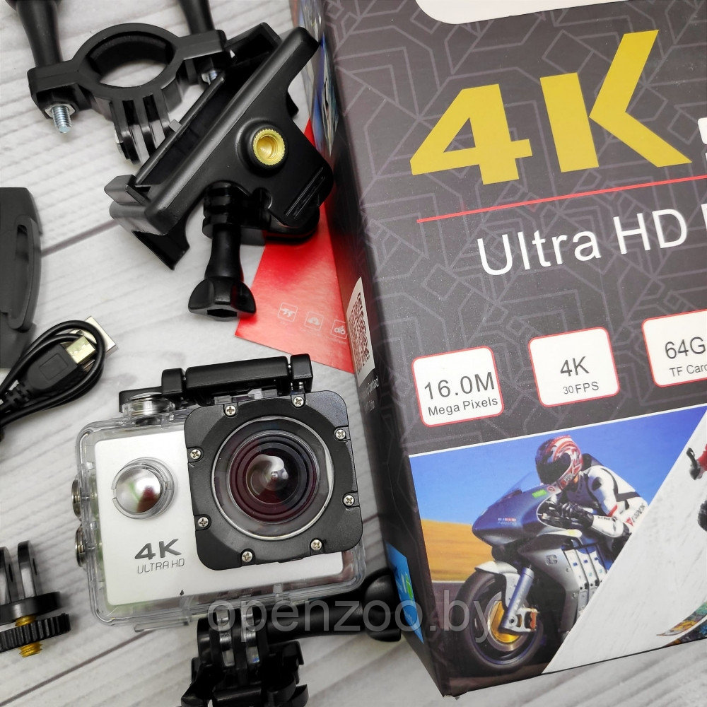 Экшн камера 4К Ultra HD Sports (4K WiFi Action Camera). Качество А Серебро - фото 2 - id-p191736717