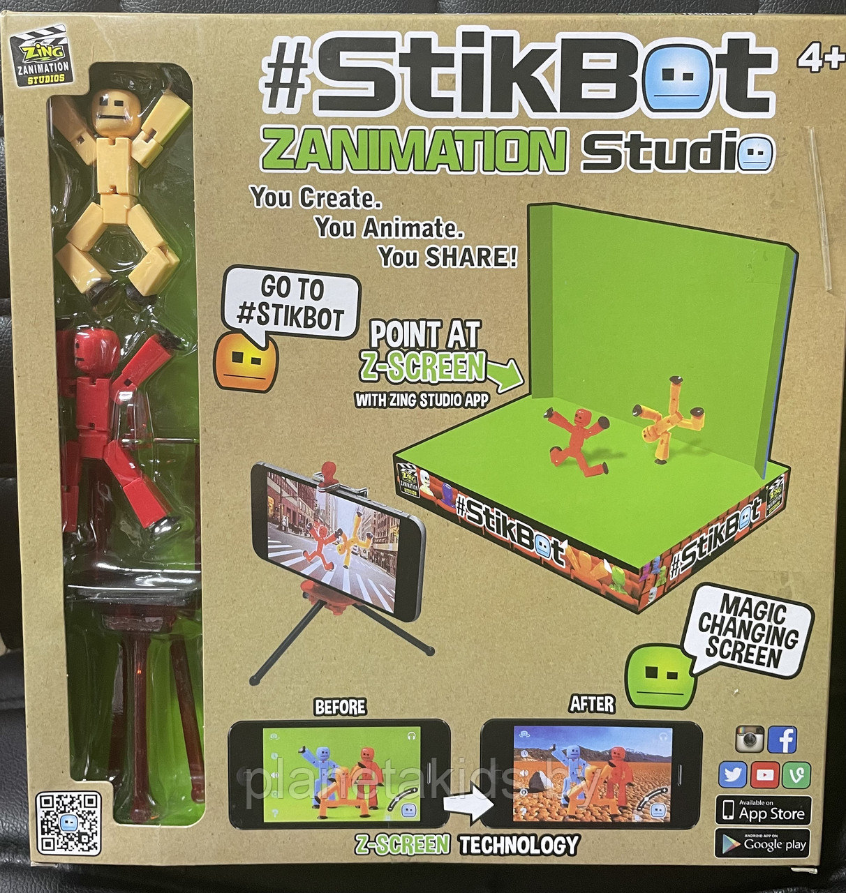 Игровой набор СТИКБОТ STIKBOT «Анимационная студия со сценой» stikbot со сценой JM-03 - фото 1 - id-p192130363