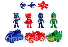 Игровой набор Набор минифигурок 9 см с машинками "Герои в масках"  Герои PJ MASKS  1137