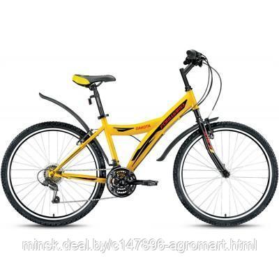 Горный велосипед (хардтейл) Велосипед FORWARD DAKOTA 26 1.0 (26" 18ск) желтый RBKW8MN6P006 - фото 1 - id-p192133872