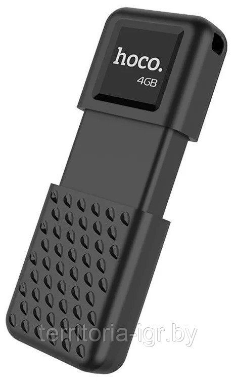 USB-накопитель 4Gb UD6 USB2.0 HIGH-SPEED матовый черный Hoco - фото 1 - id-p192151950